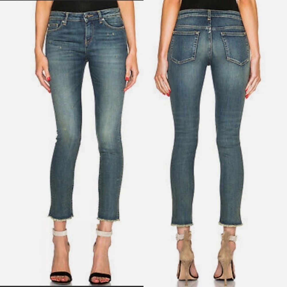 IRO Coy Distressed Low Rise Straight Fit Jeans